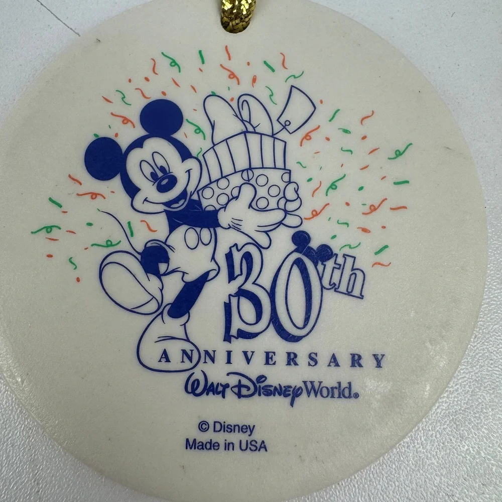 Disney World 30th Anniversary Ornament Mickey Castle‎ Minnie Pluto w Box
